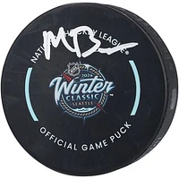 Matty Beniers Seattle Kraken Autographed 2024 Winter Classic Hockey Puck