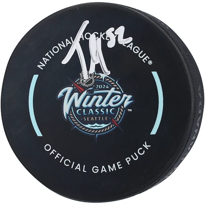 Tye Kartye Seattle Kraken Autographed 2024 Winter Classic Hockey Puck