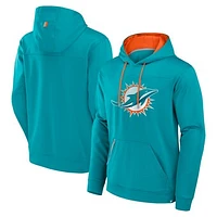 Men's Fanatics Aqua Miami Dolphins Defender Pullover Hoodie