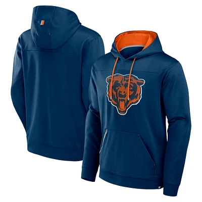 Men's Fanatics Navy Chicago Bears Defender Pullover Hoodie