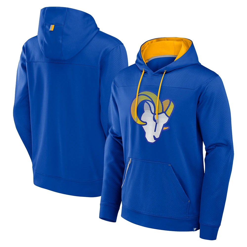 Men's Fanatics Royal Los Angeles Rams Defender Pullover Hoodie