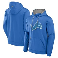 Men's Fanatics Blue Detroit Lions Defender Pullover Hoodie