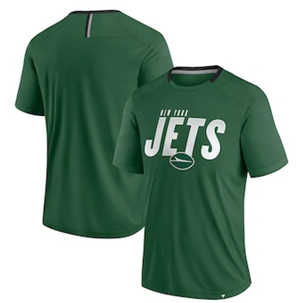 Men's Fanatics Green New York Jets Defender Fade Slant T-Shirt