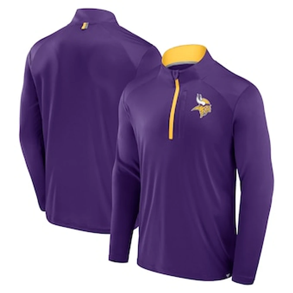 Men's Fanatics Purple Minnesota Vikings Defender Long Sleeve Quarter-Zip Jacket