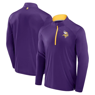 Men's Fanatics Purple Minnesota Vikings Defender Long Sleeve Quarter-Zip Jacket