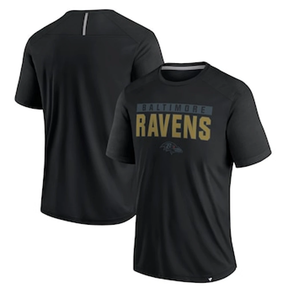 Men's Fanatics  Black Baltimore Ravens Defender Blackout T-Shirt