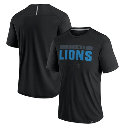 Men's Fanatics  Black Detroit Lions Defender Blackout T-Shirt