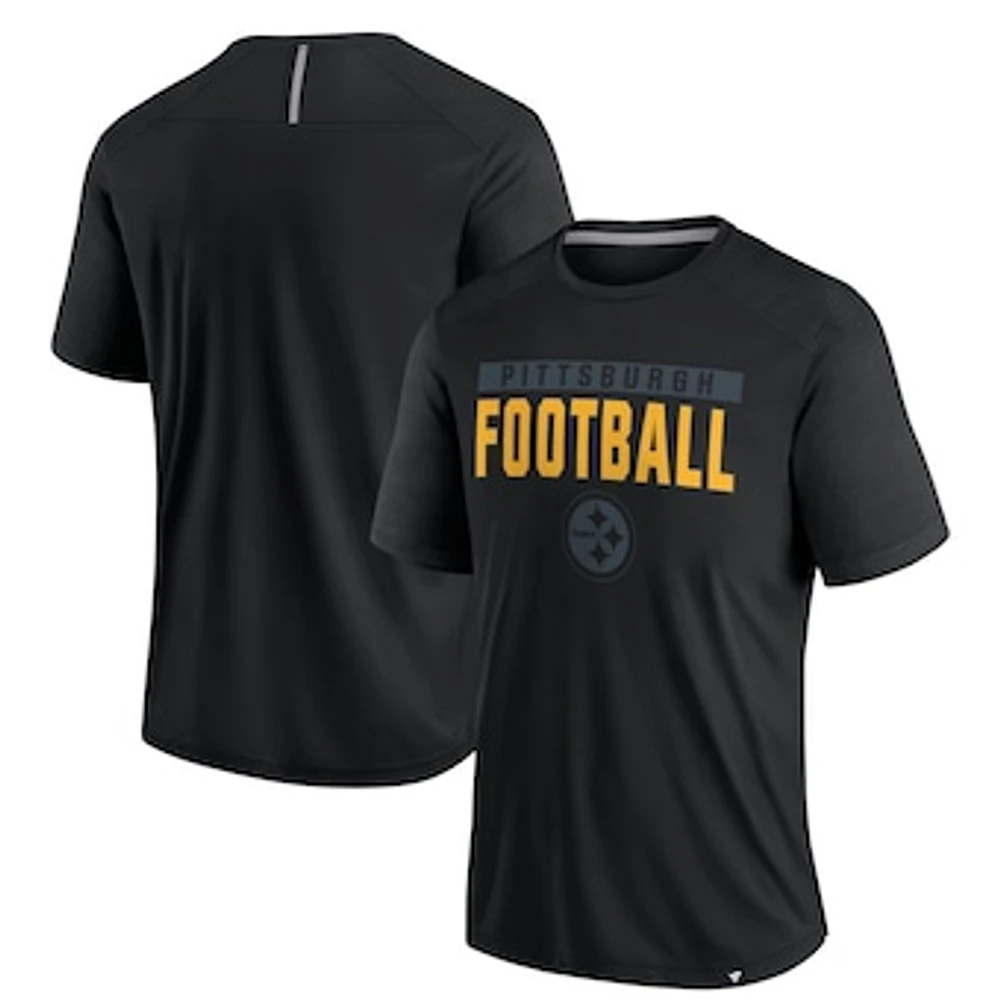 Men's Fanatics  Black Pittsburgh Steelers Defender Blackout T-Shirt