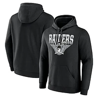 Men's Fanatics Black Las Vegas Raiders Geometric Chrome Pullover Hoodie