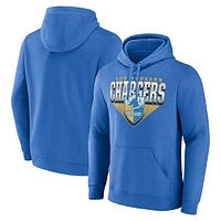Men's Fanatics Powder Blue Los Angeles Chargers Geometric Chrome Pullover Hoodie