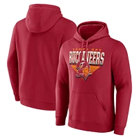 Men's Fanatics Red Tampa Bay Buccaneers Geometric Chrome Pullover Hoodie