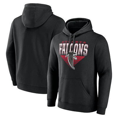 Men's Fanatics Black Atlanta Falcons Geometric Chrome Pullover Hoodie