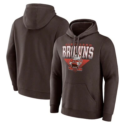 Men's Fanatics Brown Cleveland Browns Geometric Chrome Pullover Hoodie