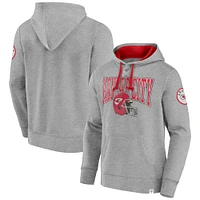 Men's Fanatics  Heather Gray Kansas City Chiefs Label Maker Pullover Hoodie