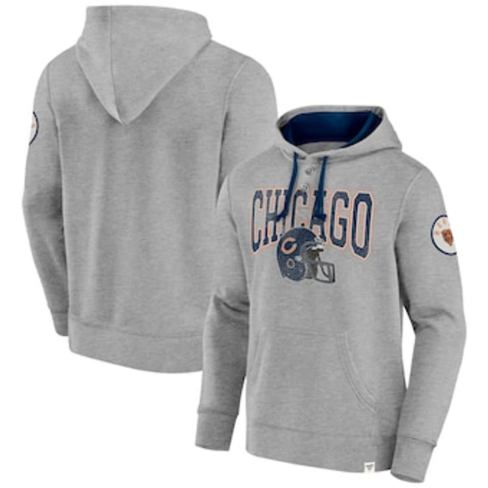 Men's Fanatics  Gray Chicago Bears Label Maker Pullover Hoodie