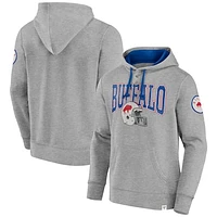 Men's Fanatics  Heather Gray Buffalo Bills Label Maker Pullover Hoodie