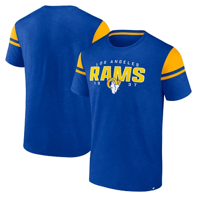 Men's Fanatics Royal Los Angeles Rams Old School Play Slub T-Shirt