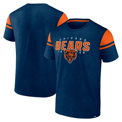 Men's Fanatics Navy Chicago Bears Old School Play Slub T-Shirt