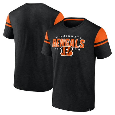 Men's Fanatics Black Cincinnati Bengals Old School Play Slub T-Shirt