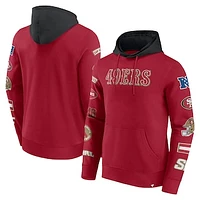 Men's Fanatics  Scarlet/Black San Francisco 49ers Patched Out Pullover Hoodie