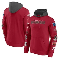 Men's Fanatics  Red/Pewter Tampa Bay Buccaneers Patched Out Pullover Hoodie