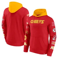 Men's Fanatics  Red/Gold Kansas City Chiefs Patched Out Pullover Hoodie