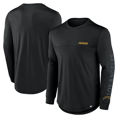 Men's Fanatics Black Los Angeles Chargers Blackout Long Sleeve T-Shirt