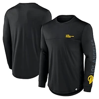 Men's Fanatics Black Los Angeles Rams Blackout Long Sleeve T-Shirt