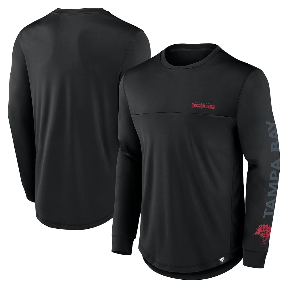 Men's Fanatics Black Tampa Bay Buccaneers Blackout Long Sleeve T-Shirt