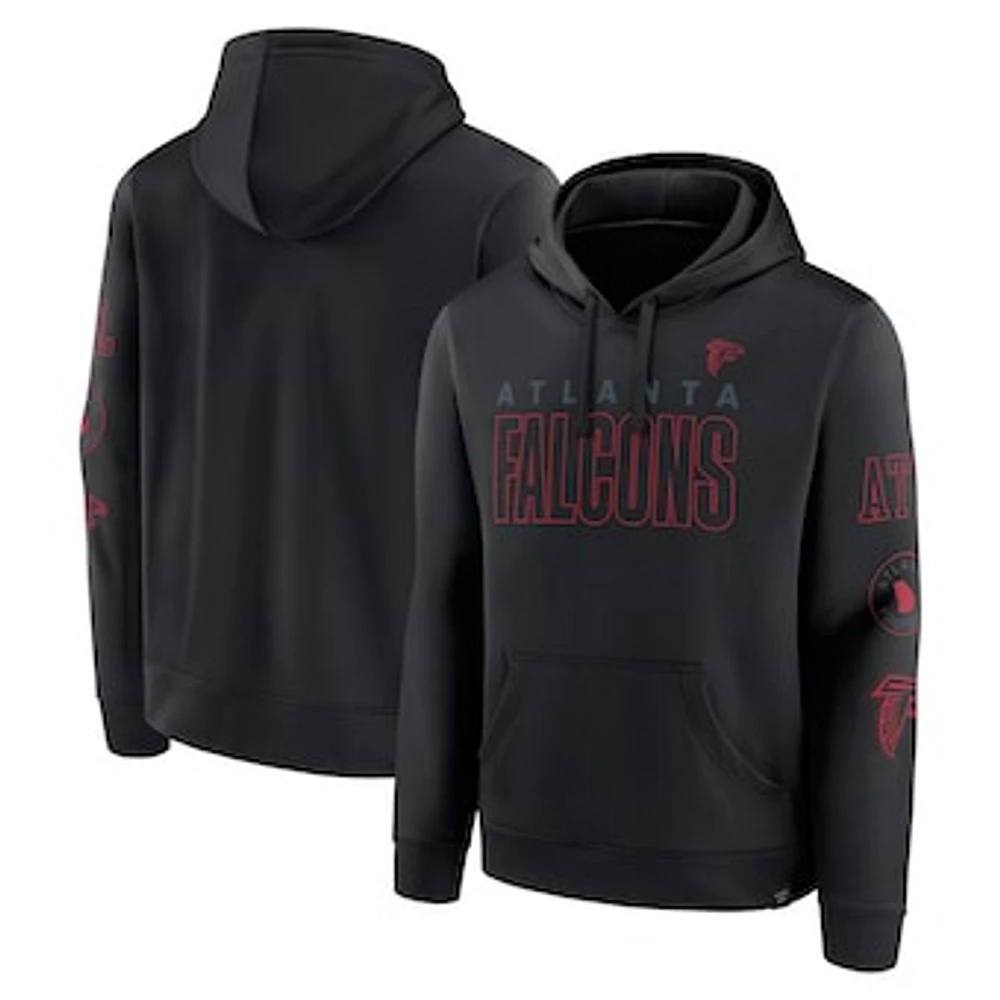 Men's Fanatics Black Atlanta Falcons Blackout Pullover Hoodie