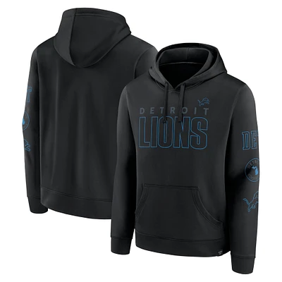 Men's Fanatics Black Detroit Lions Blackout Pullover Hoodie