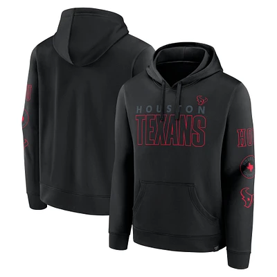 Men's Fanatics Black Houston Texans Blackout Pullover Hoodie