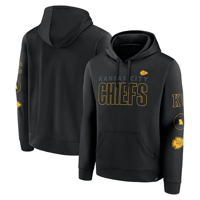 Men's Fanatics Black Kansas City Chiefs Blackout Pullover Hoodie