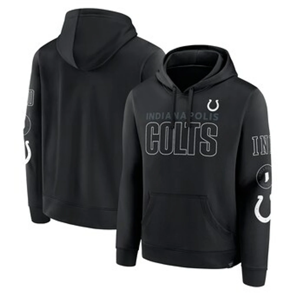 Men's Fanatics Black Indianapolis Colts Blackout Pullover Hoodie