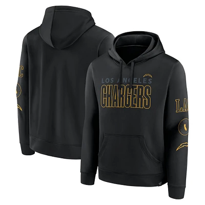 Men's Fanatics Black Los Angeles Chargers Blackout Pullover Hoodie