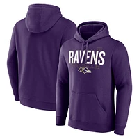 Men's Fanatics Purple Baltimore Ravens Pylon Outline Pullover Hoodie