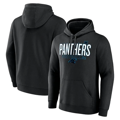 Men's Fanatics Black Carolina Panthers Pylon Outline Pullover Hoodie