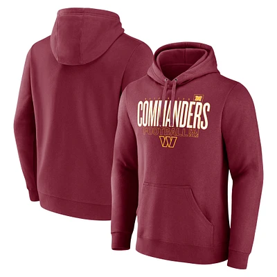 Men's Fanatics Burgundy Washington Commanders Pylon Outline Pullover Hoodie