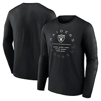 Men's Fanatics Black Las Vegas Raiders Stat Sheet Long Sleeve T-Shirt