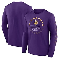 Men's Fanatics Purple Minnesota Vikings Stat Sheet Long Sleeve T-Shirt