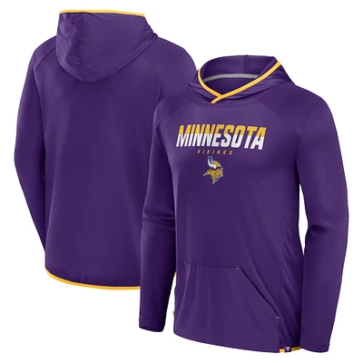 Men's Fanatics Purple Minnesota Vikings Transitional Defender Hoodie Long Sleeve T-Shirt