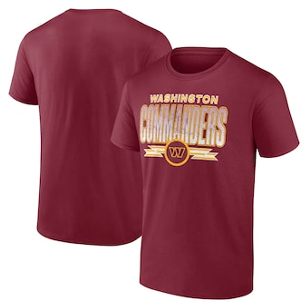 Men's Fanatics Burgundy Washington Commanders Fading Out T-Shirt