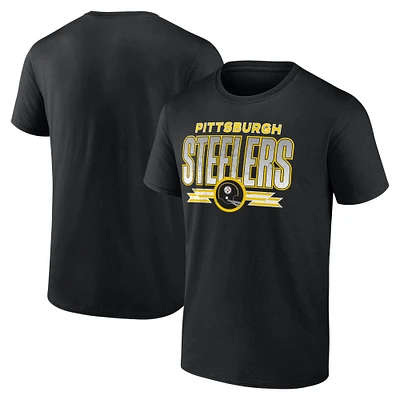 Men's Fanatics Black Pittsburgh Steelers Fading Out T-Shirt