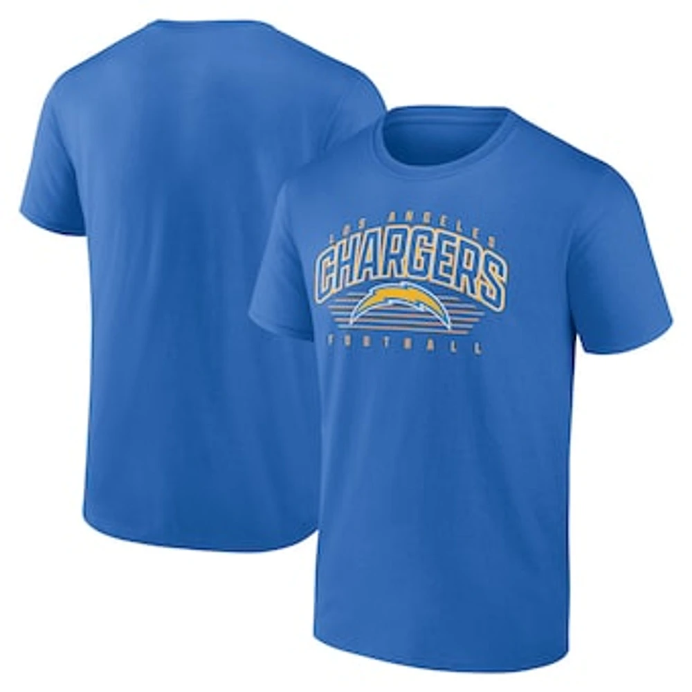 Men's Fanatics Powder Blue Los Angeles Chargers Line Clash T-Shirt