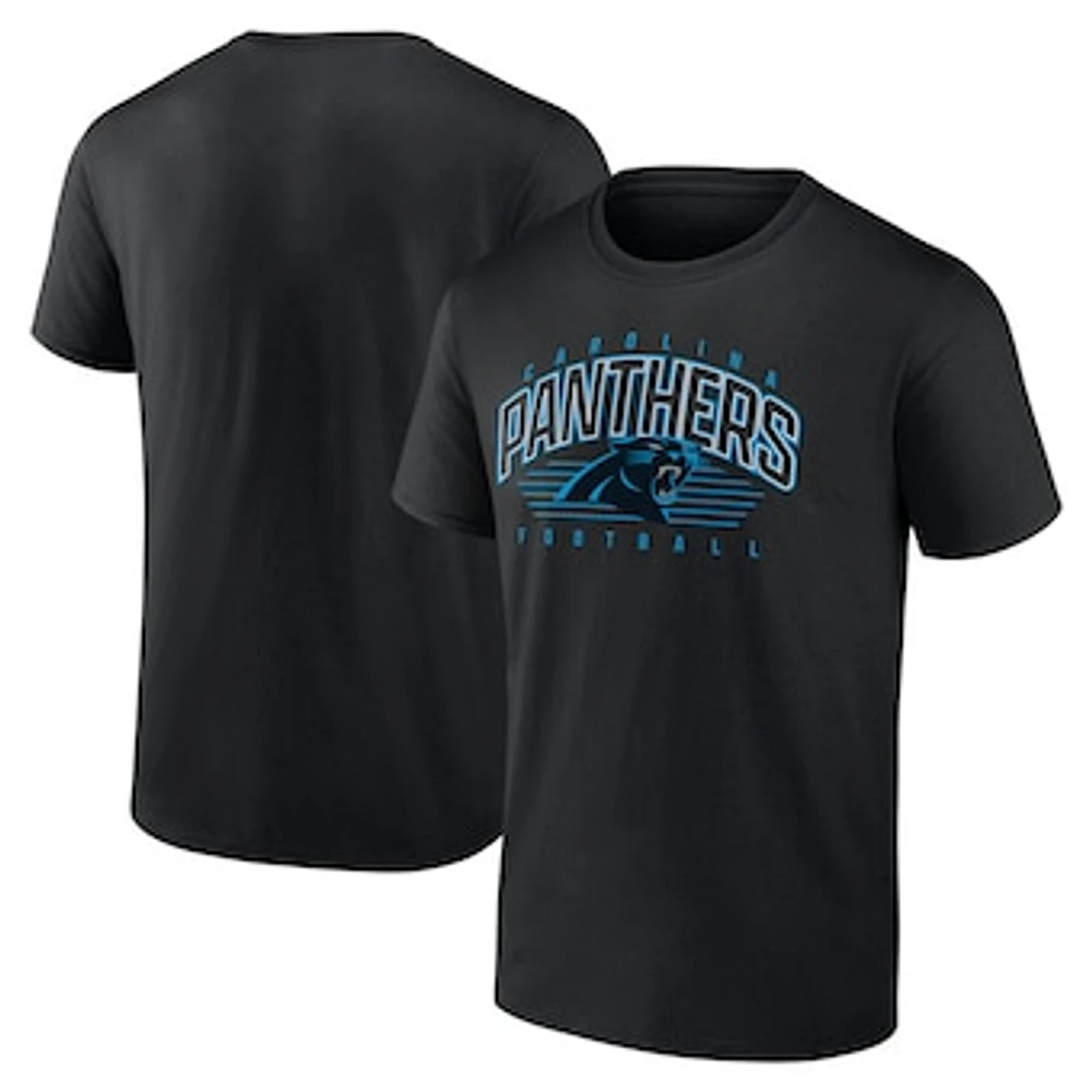 Men's Fanatics Black Carolina Panthers Line Clash T-Shirt