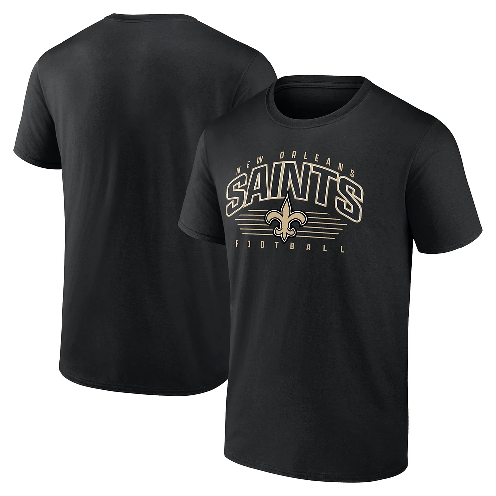 Men's Fanatics Black New Orleans Saints Line Clash T-Shirt