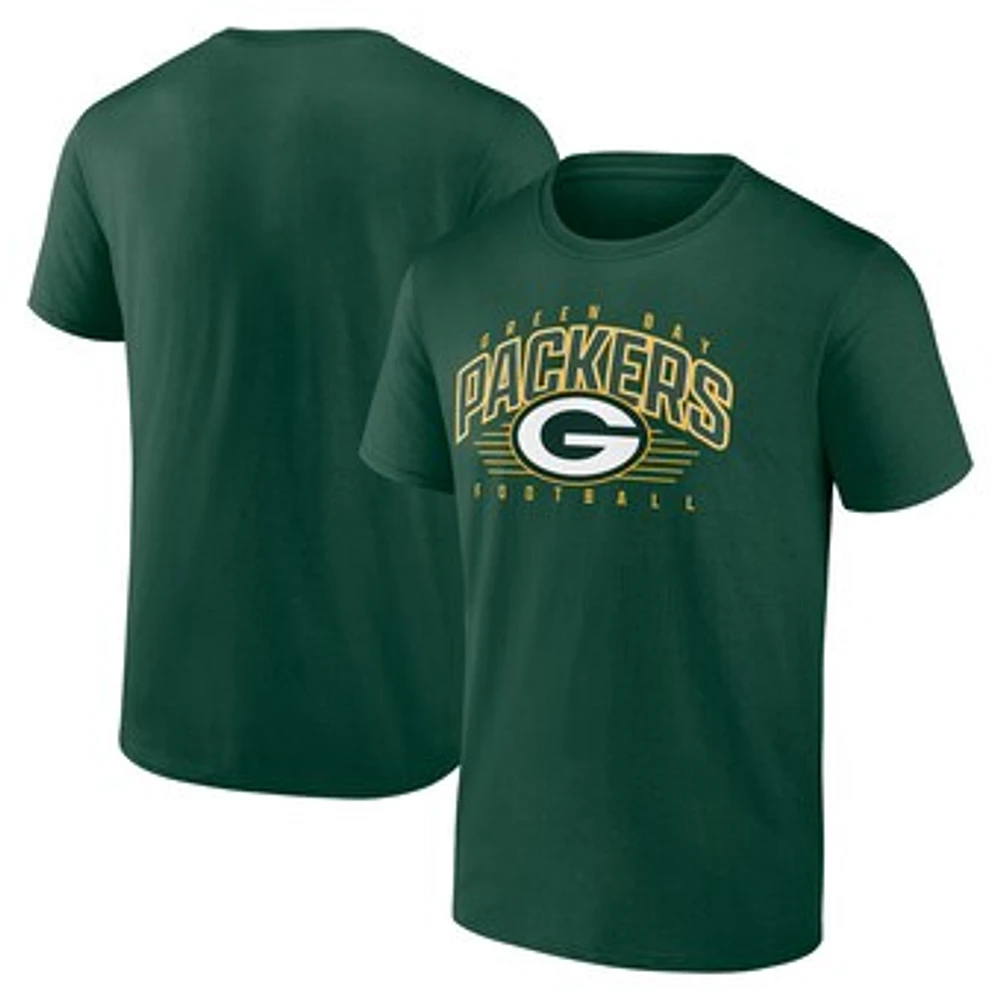 Men's Fanatics Green Green Bay Packers Line Clash T-Shirt