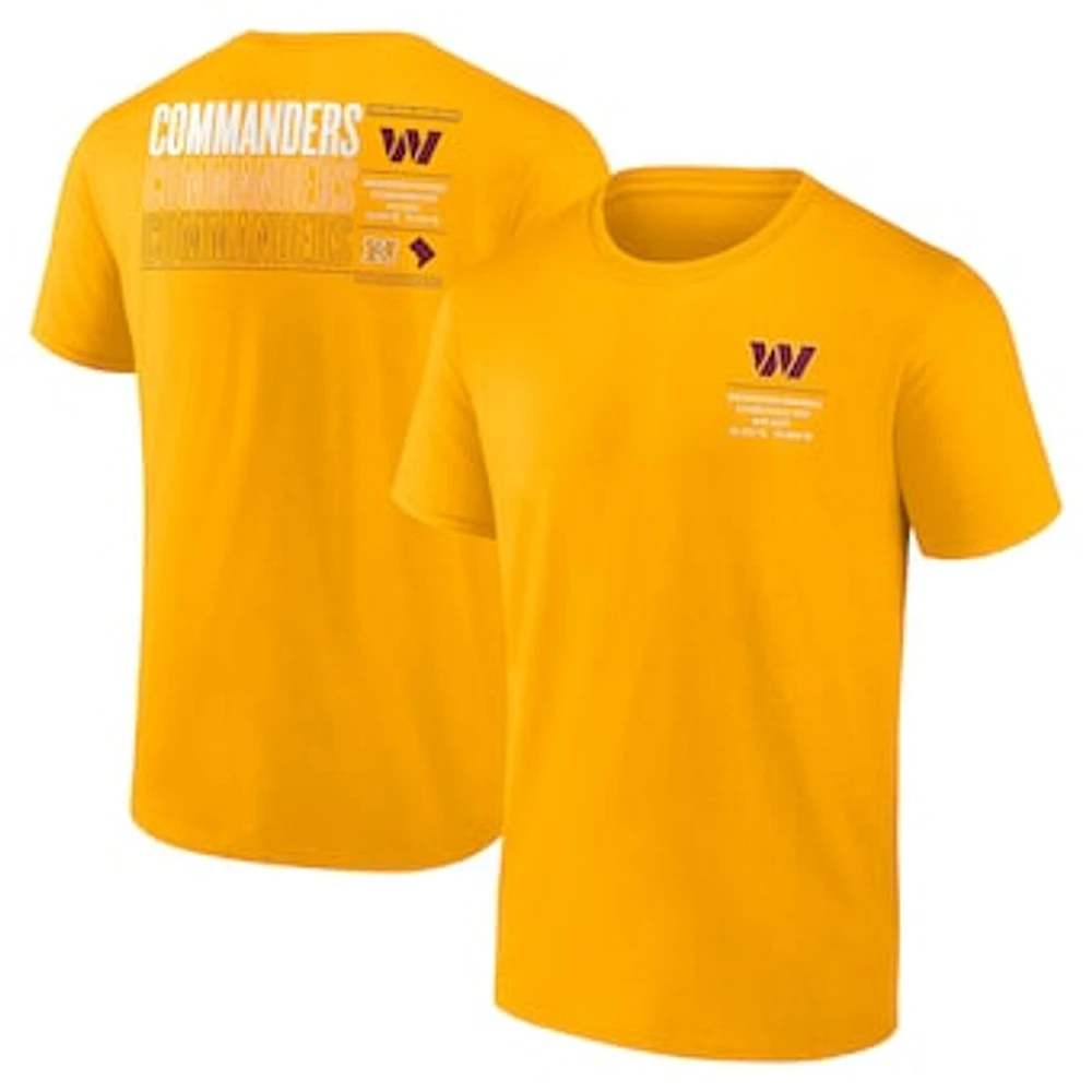 Men's Fanatics Gold Washington Commanders Repeat Stats T-Shirt