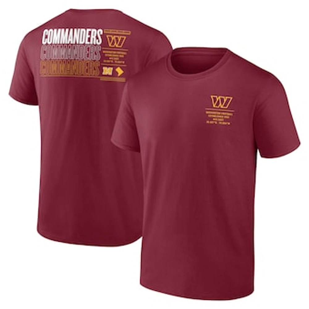 Men's Fanatics Burgundy Washington Commanders Repeat Stats T-Shirt