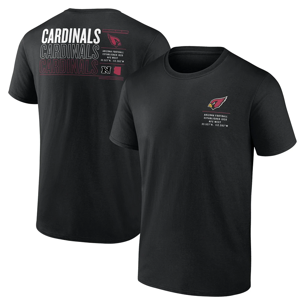 Men's Fanatics Black Arizona Cardinals Repeat Stats T-Shirt